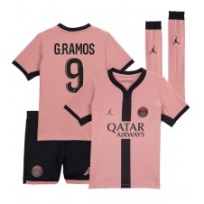 Paris Saint-Germain Goncalo Ramos #9 Tredjeställ Barn 2024-25 Korta ärmar (+ Korta byxor)